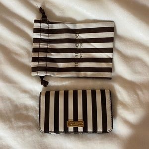 Henri Bendel striped wallet with dust bag